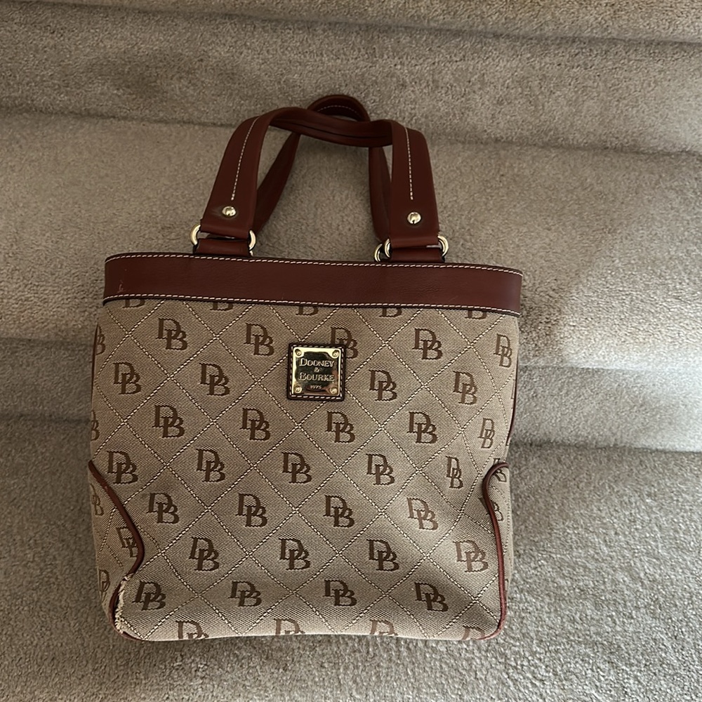 Dooney & Bourke Brown and Tan Tote Bag - Picture 6 of 10